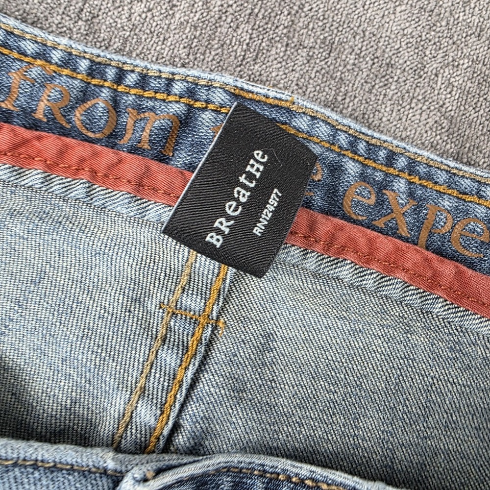 Prana‎ Jeans Straight Leg Men's 35x32 Blue Denim Medium Wash Organic Cotton Prep - Picture 9 of 15